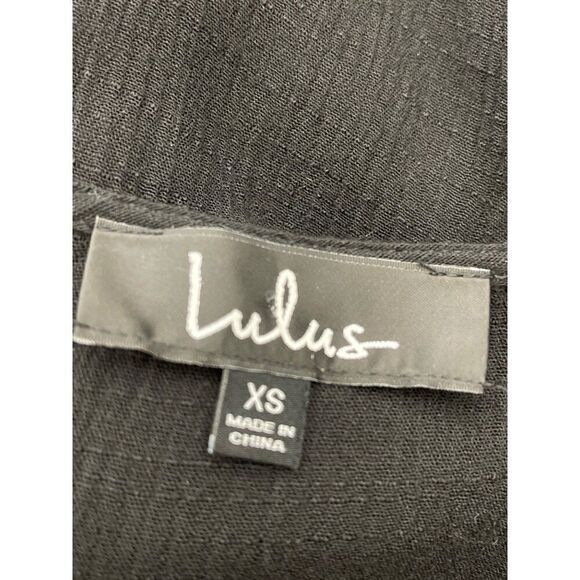 Lulu’s Women Black Tie Front Side Slit Culotte Jumpsuit Size XS - Picture 11 of 12